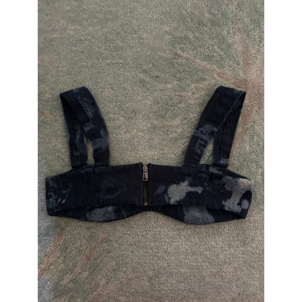 ORIRE Bubi Denim Bustier Crop Top Night Out Rave Club Festival In Size 6 NWOT - Picture 5 of 6